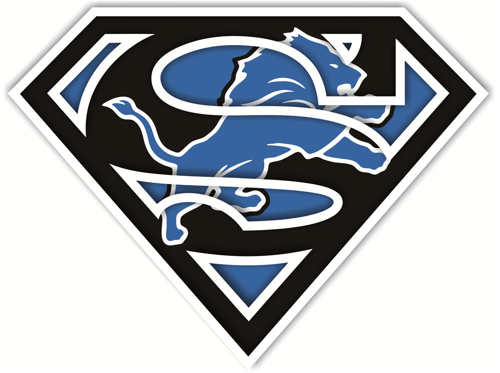 Detroit Lions superman logos iron on heat transfer